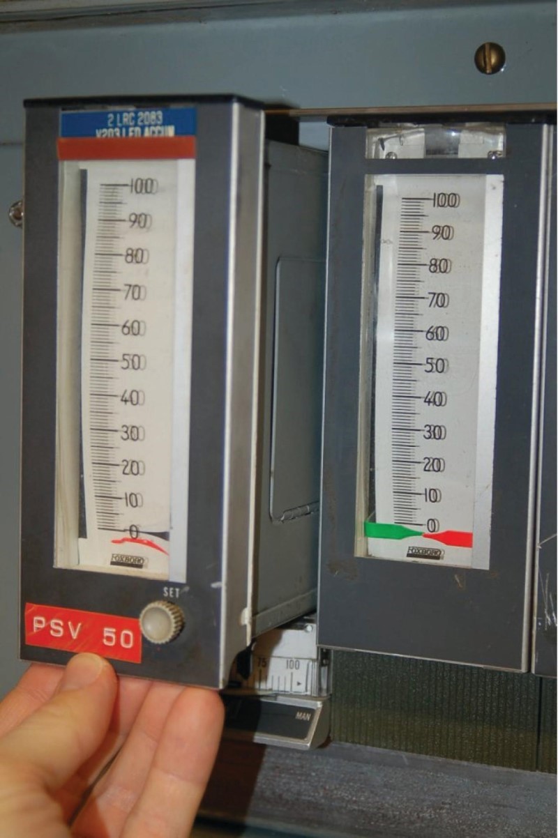 controller partially removed (slid out) from its slot in the rack