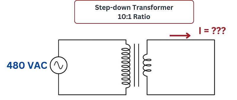 Step-down transformer 10:1 ratio