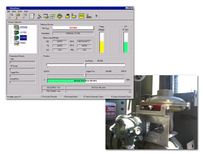 Valve calibration example
