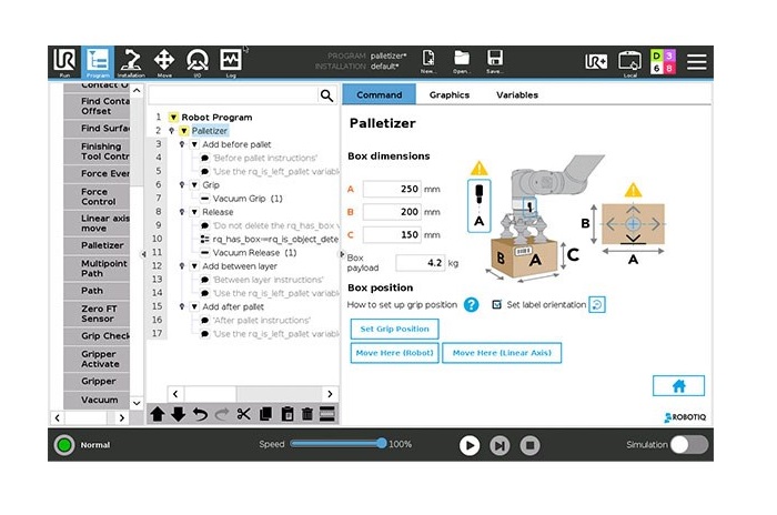 Palletizing software