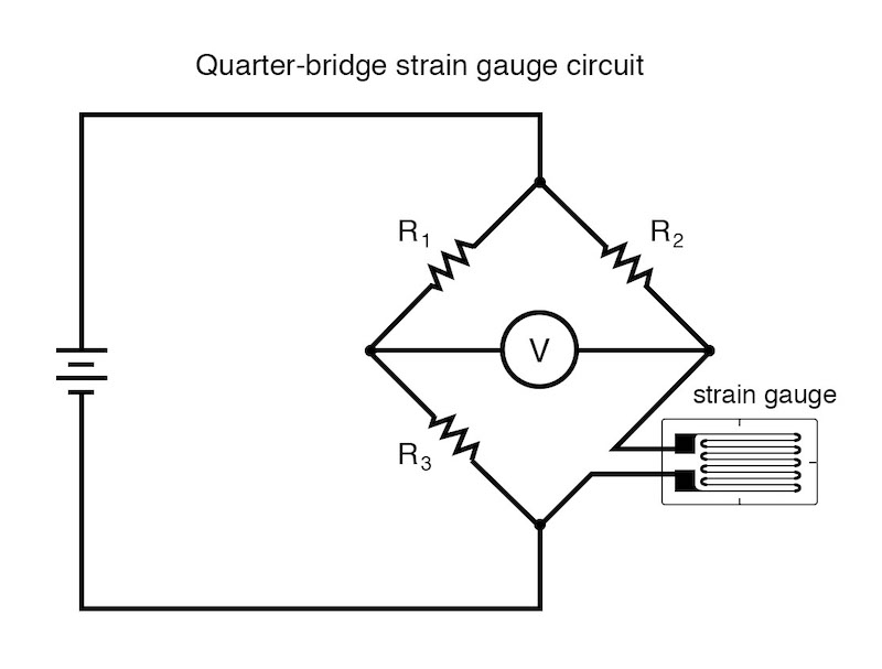quarter-bridge strain gauge circuit