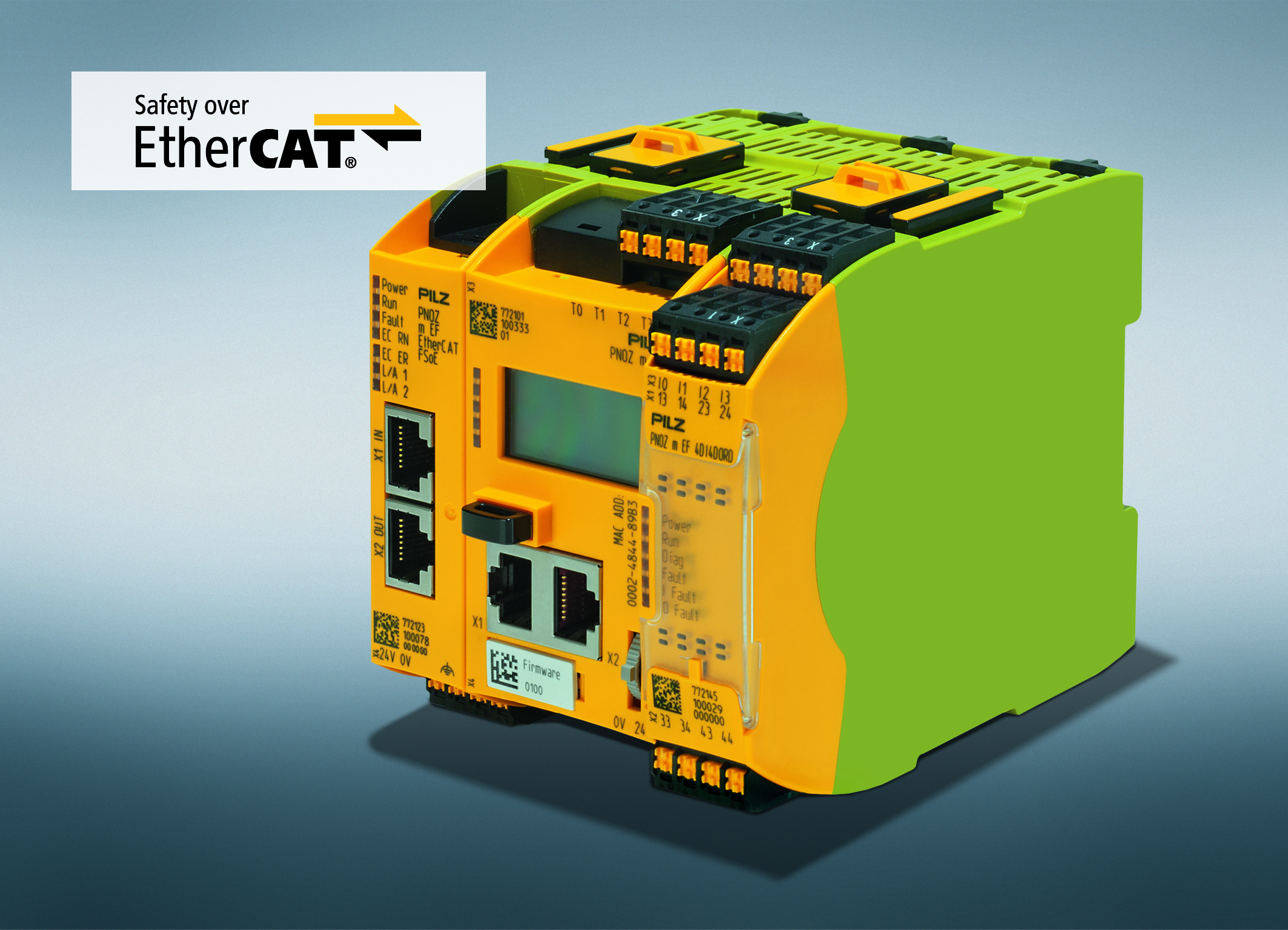 PNOZmulti 2 supports EtherCat and Safety-over-EtherCAT FSoE