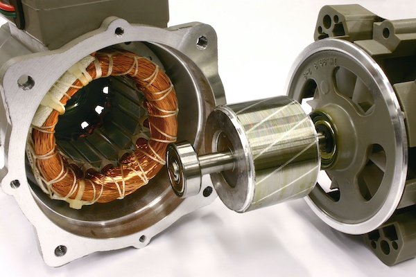 cutaway of single-phase motor