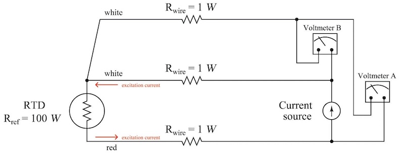 3-wire RTD sensor wiring diagram