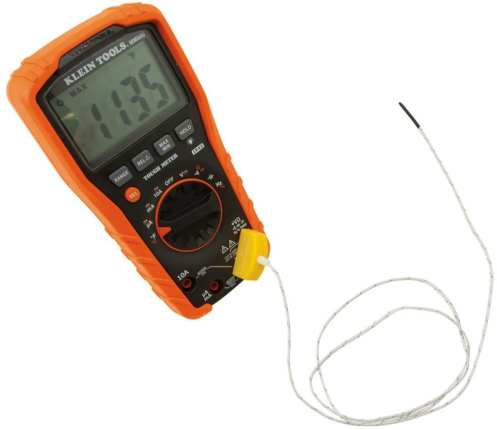 A multimeter and thermocouple combination