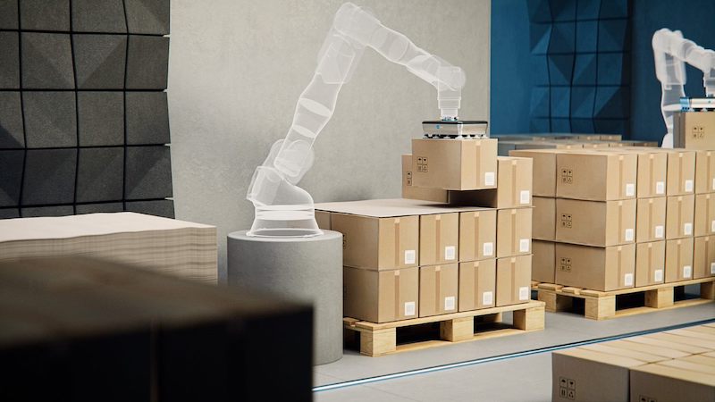 OnRobot VGP20 palletizing boxes