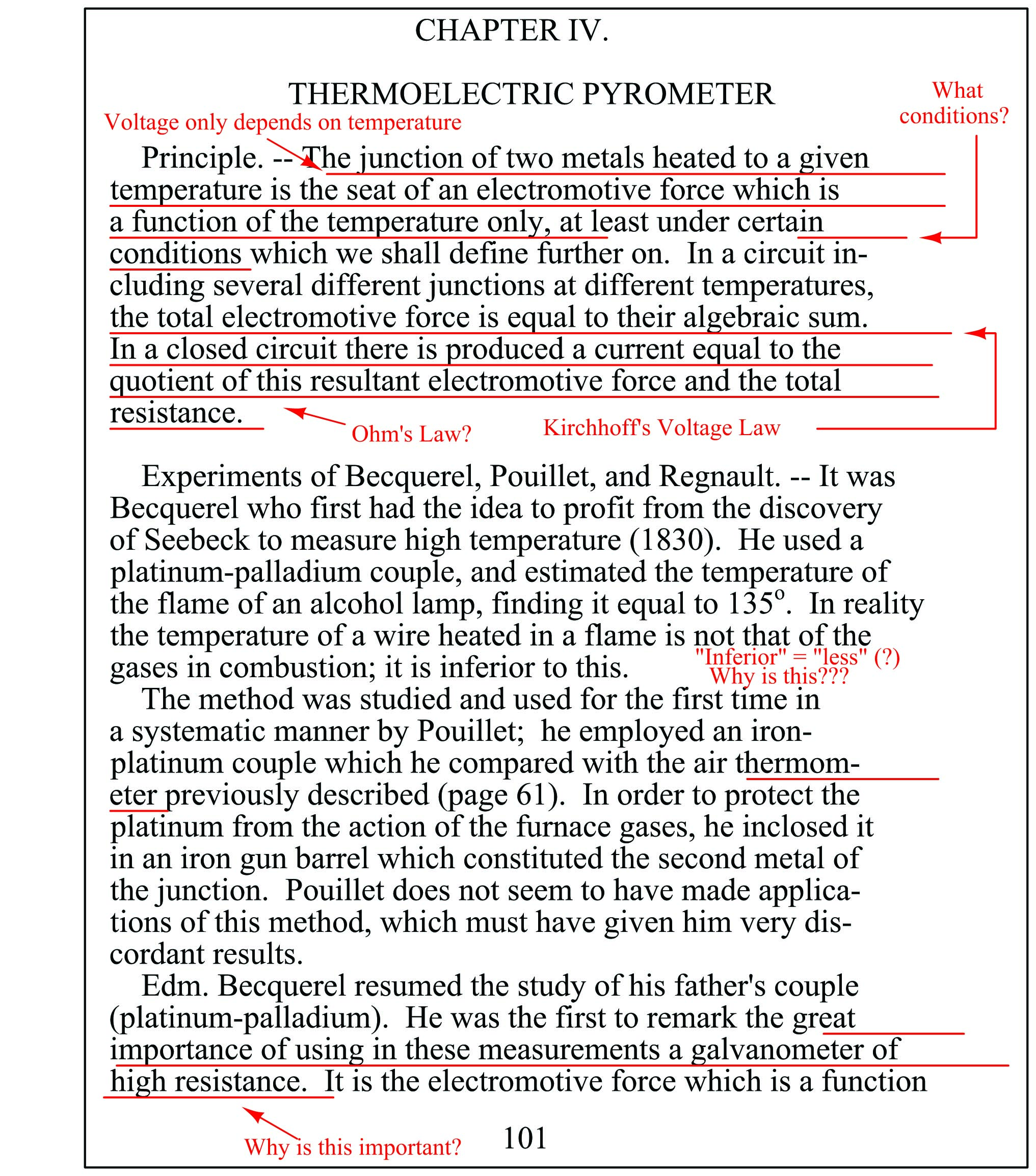 The reader may articulate some of their own thoughts on the same page