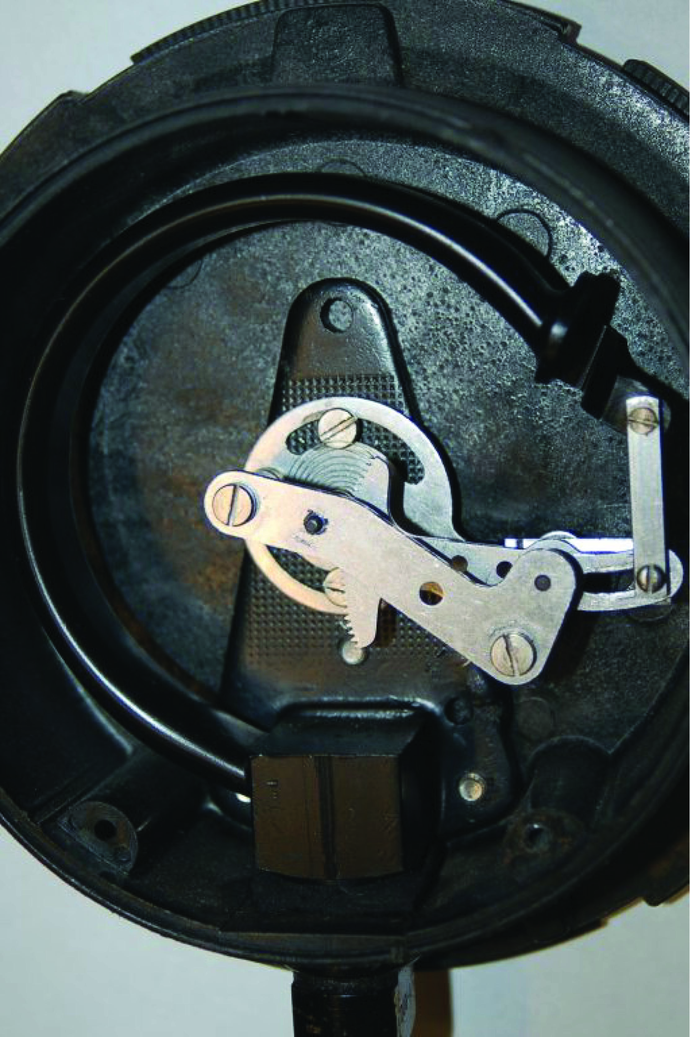 C-tube pressure gauge mechanism