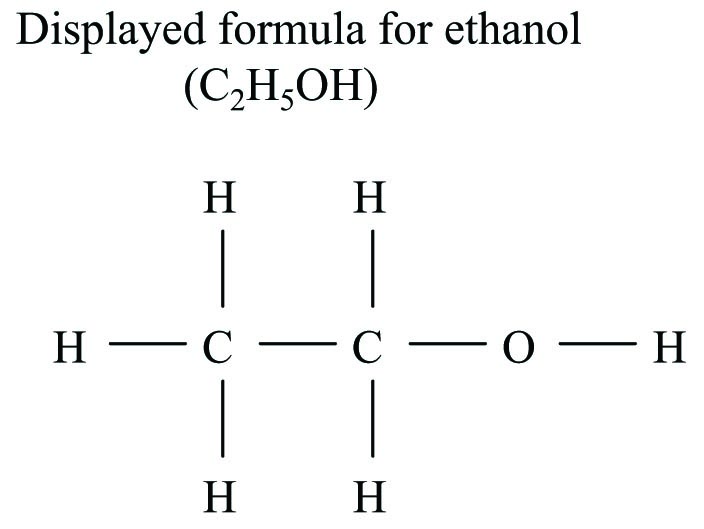 Displayed formula for Ethanol 