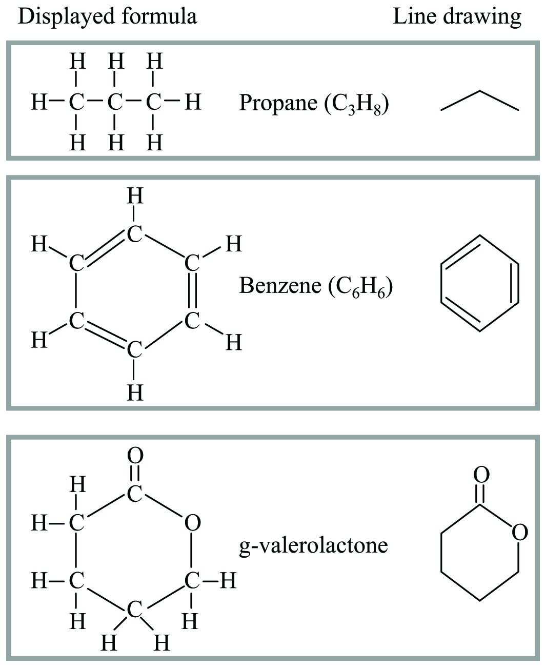 displayed formula and line drawings