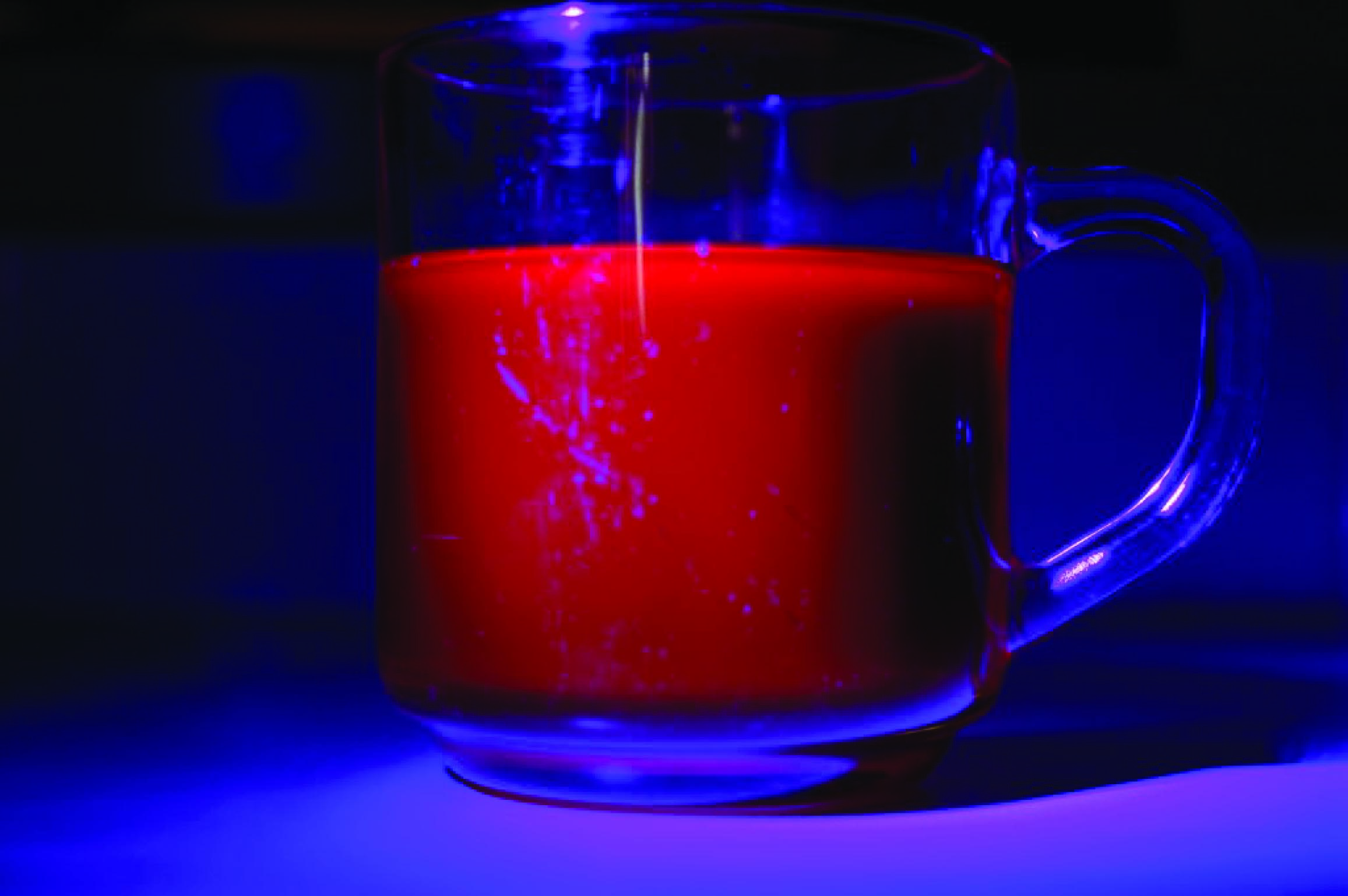the color of the emitted light is amber in tone