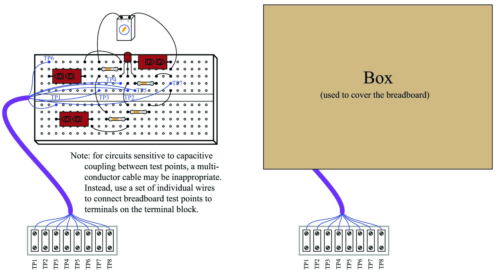 applied to a single-transistor amplifier circuit illustration