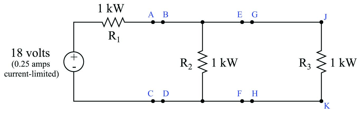 simple series-parallel resistor circuit