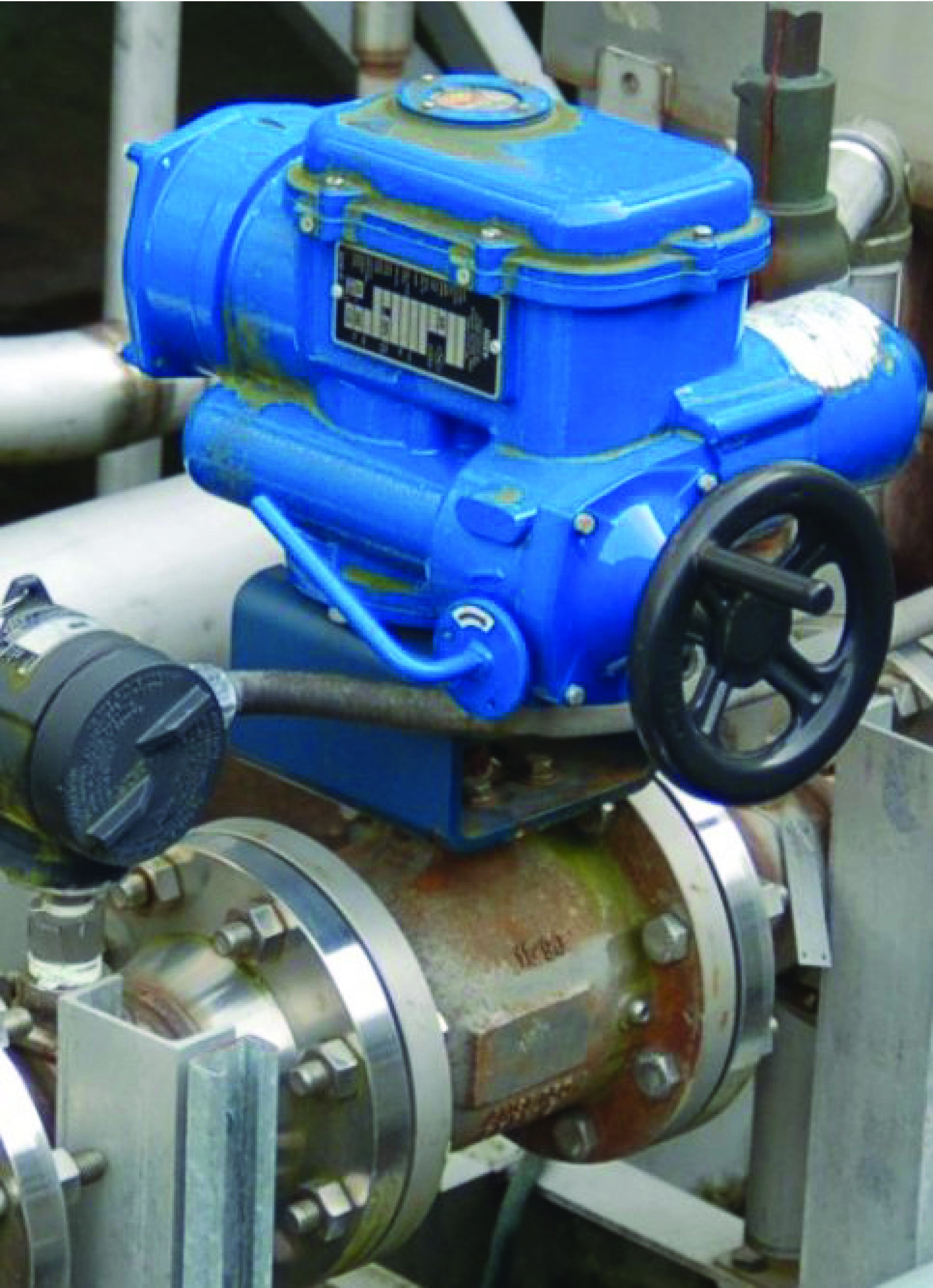 electric actuator with a hand crank for manual operation