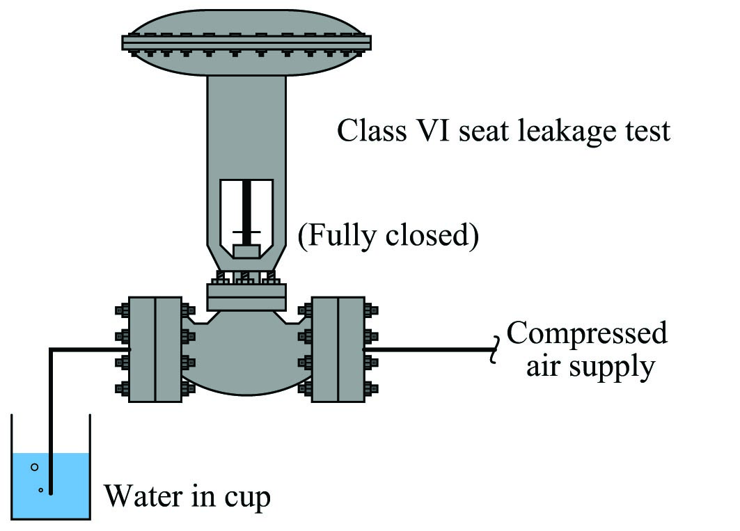 bubble test used for Class VI seat leakage
